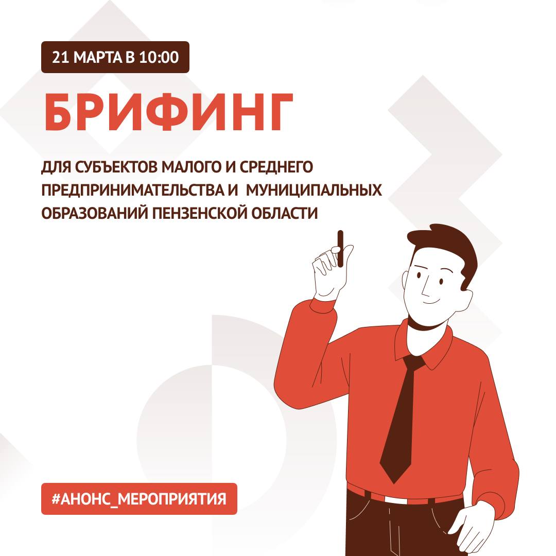 Брифинг для субъектов малого и среднего предпринимательства и муниципальных образований Пензенской области