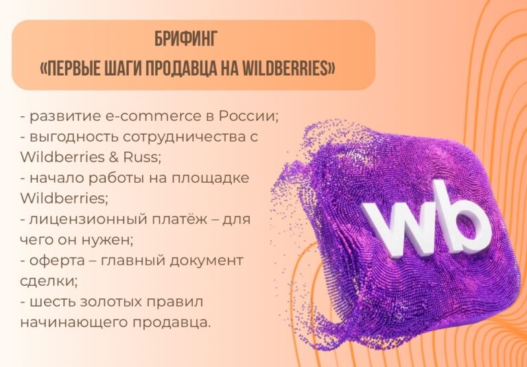 Брифинг «Первые шаги продавца на Wildberries»